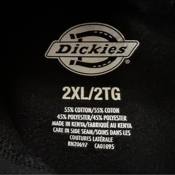 Dickies Water Repellent Sleeve Logo Hoodie Sweatshirt Black Size 2XL - Picture 7 of 9
